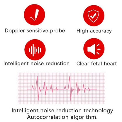 Fetal Doppler Heart Rate Monitor Home Pregnancy Baby Fetal Heart Rate Sound Detector 4