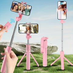 Flexible selfie stick with wireless remote control and 360 ° rotation -Compact selfie poles for iPhone and travel 2