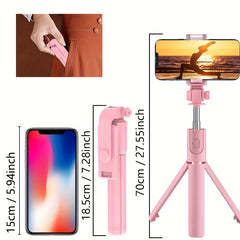 Flexible selfie stick with wireless remote control and 360 ° rotation -Compact selfie poles for iPhone and travel 3