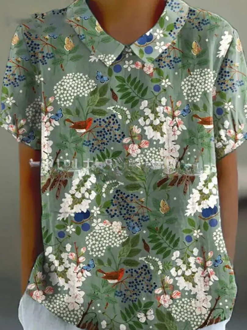  FLORA | Floral Shirt with flowers-5