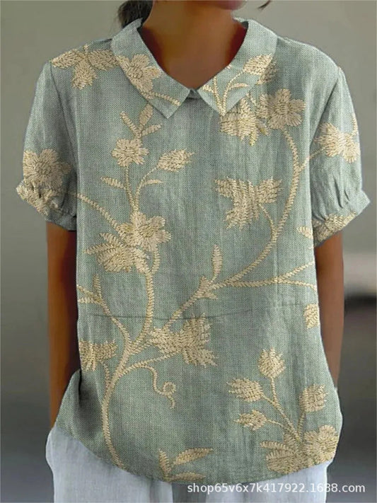  FLORA | Floral Shirt with flowers-1