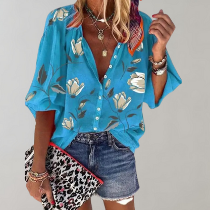  DELILAH | Elegant Floral Print Blouse-3