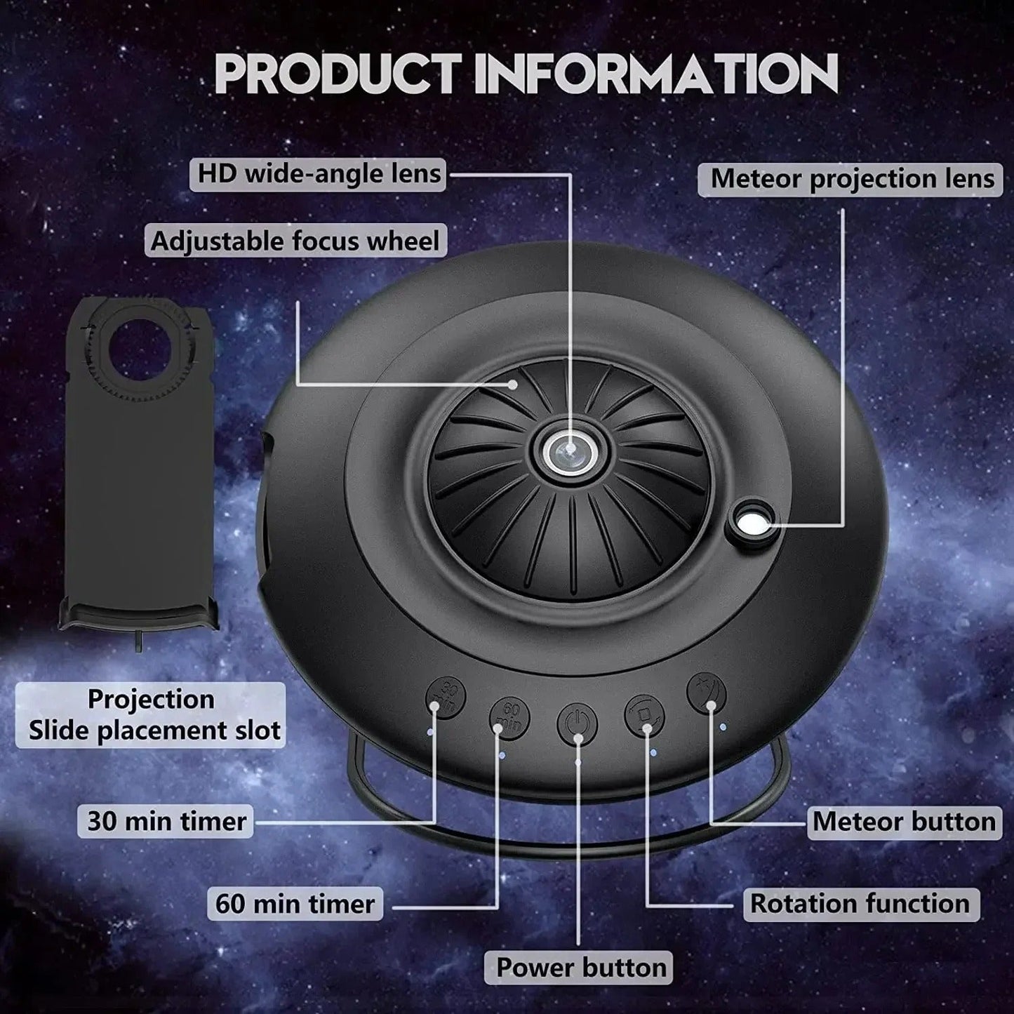 Galaxy Projector with Planetarium Effects for Home Theater, Kids Room, and Night Sky Ambiance 5