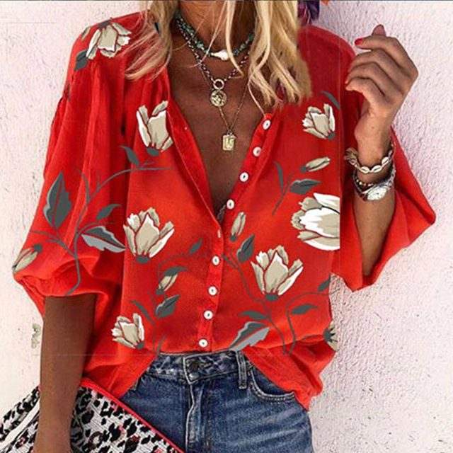  MADELINE | Lightweight Floral Print Blouse-5