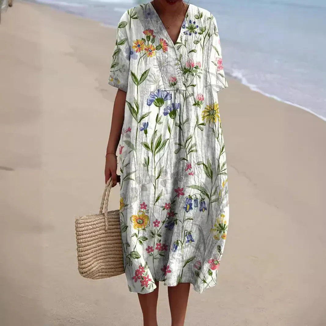 Georgia - summer dress with flower pattern 3