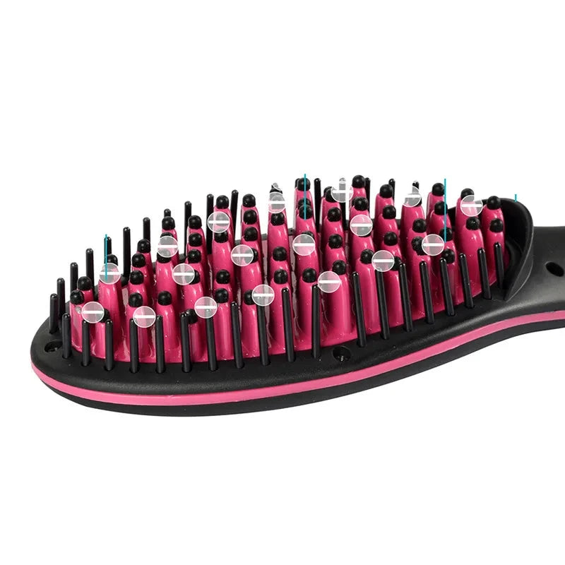 GlamComb - Electric Heated Straightener Brush 1