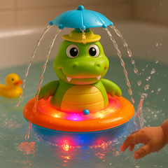 GlowGator | Light-Up Floating Crocodile Bath Toy for Engaging Water Play 0