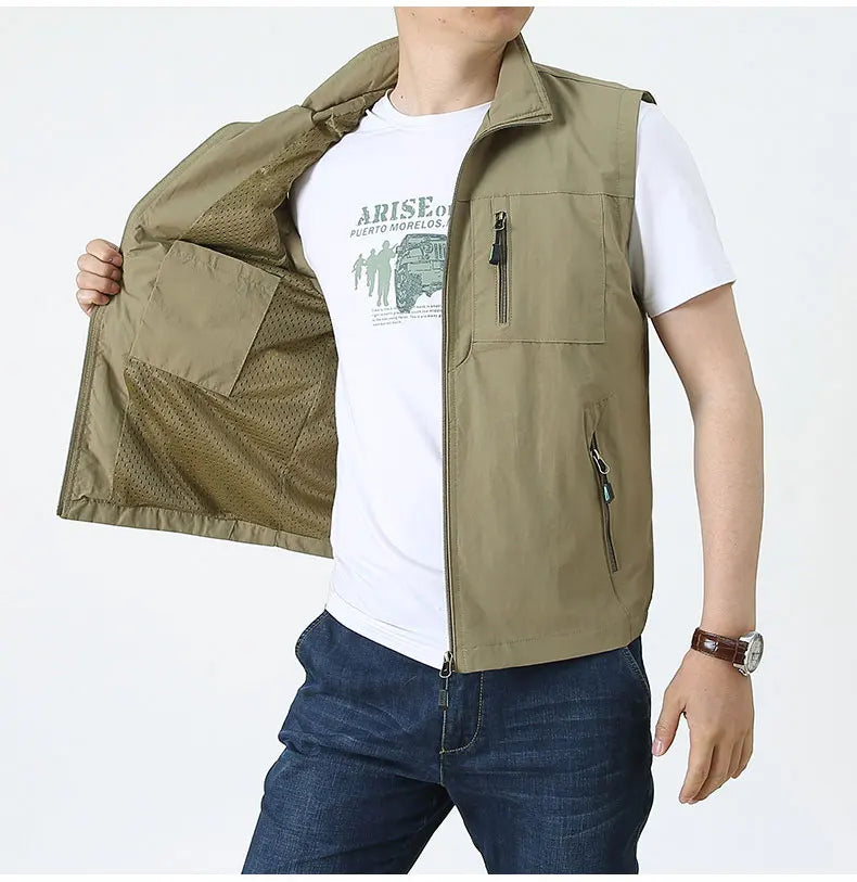 PME Bodywarmer | Stylish lightweight intermediate jacket vest for men with collar-3