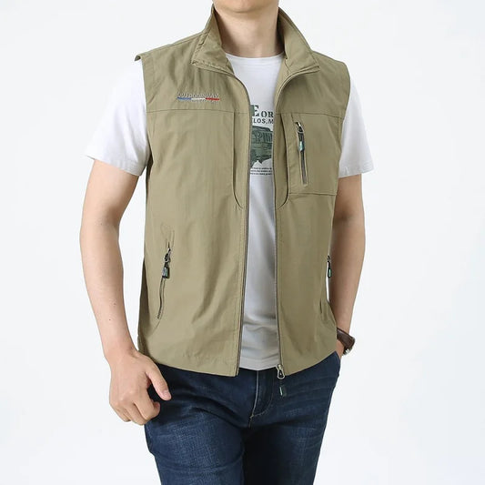 PME Bodywarmer | Stylish lightweight intermediate jacket vest for men with collar-1