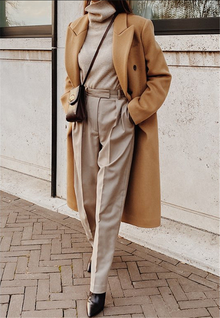 Hain | Women's Double-Breasted Long Trench Coat | Winter 2
