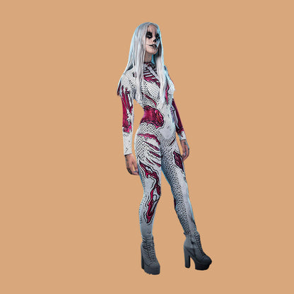 Halloween Jumpsuit Anatomical Skeleton and Muscles Costume 1