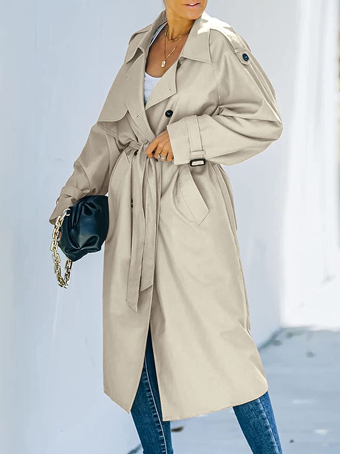 Harlani | Women's Double-Breasted Trench Coat | Long 4