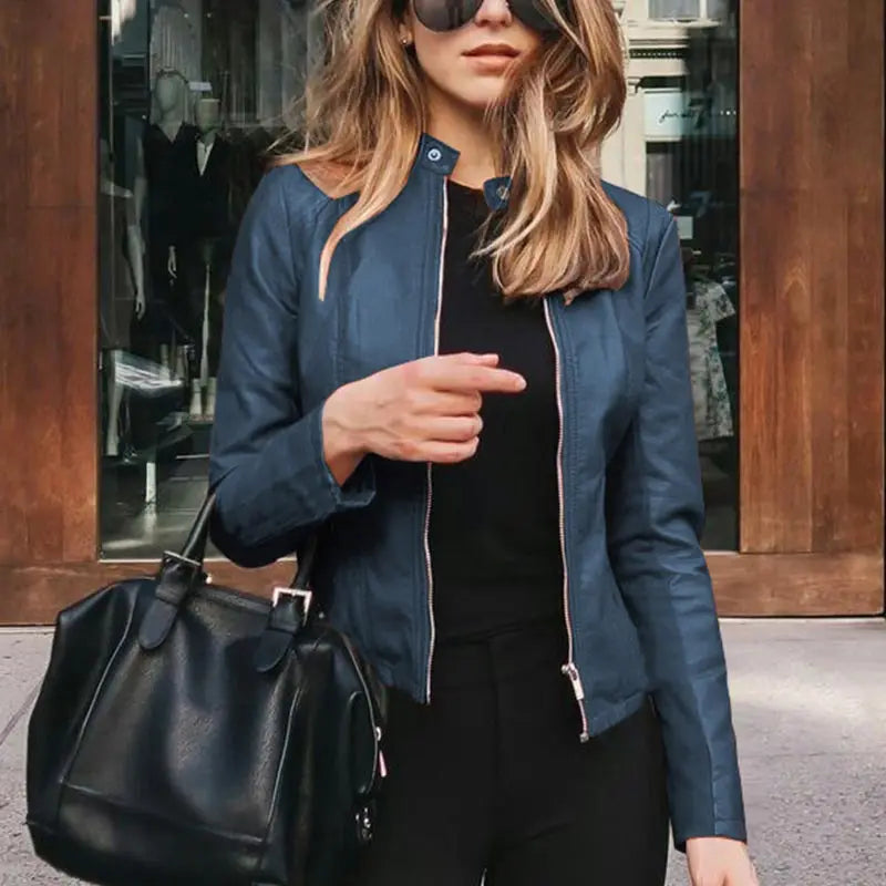 Harriet | Chic Zip-Up Moto Jacket 10