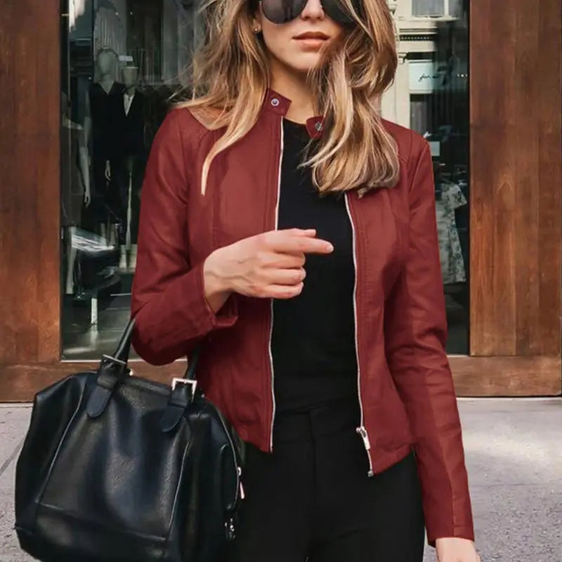 Harriet | Chic Zip-Up Moto Jacket 11