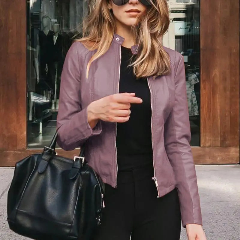 Harriet | Chic Zip-Up Moto Jacket 17