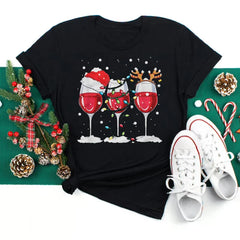  Caroline | Fashionable Wine Glass Holiday Shirt-3