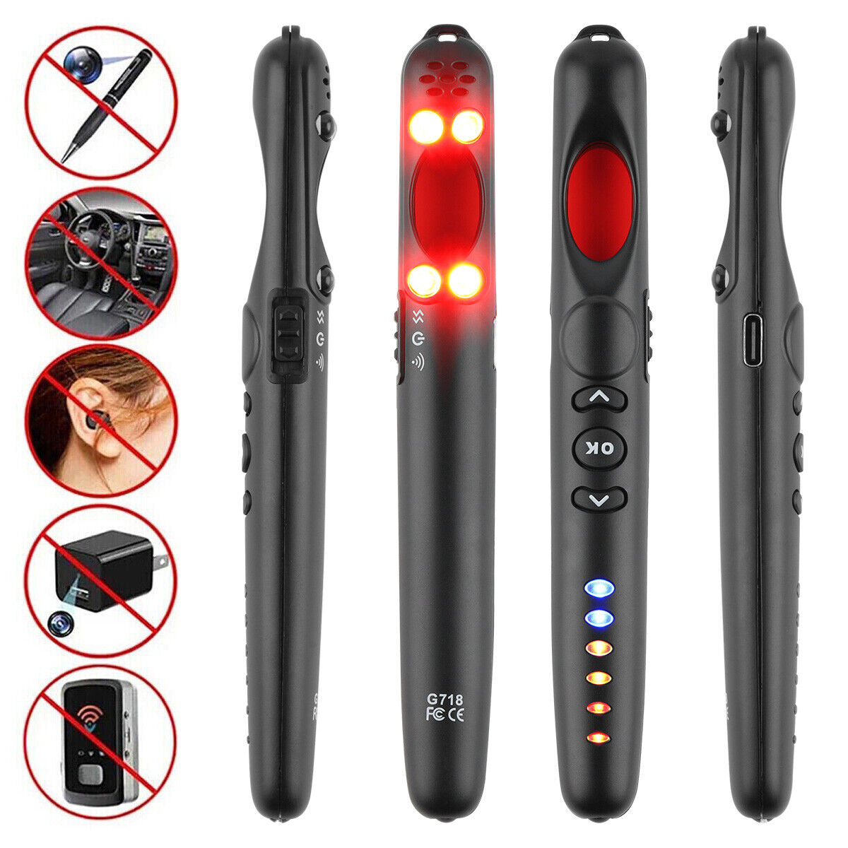 Hidden Camera Bug Detector and GPS Tracker for Hotels and Cars 5