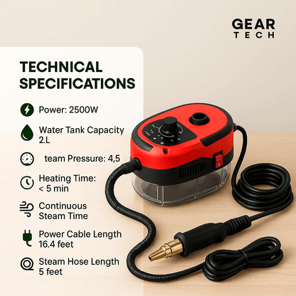 High-Temperature Steam Cleaner | Variable Steam Control, Large Capacity & Safe for Home, Kitchen & Car Cleaning 4