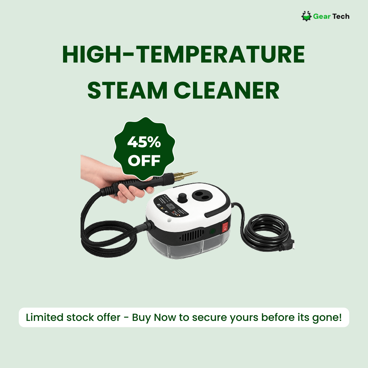 High-Temperature Steam Cleaner | Variable Steam Control, Large Capacity & Safe for Home, Kitchen & Car Cleaning 5