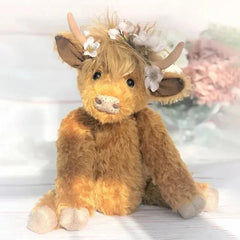 Highland Cow Wearing Flowers 1
