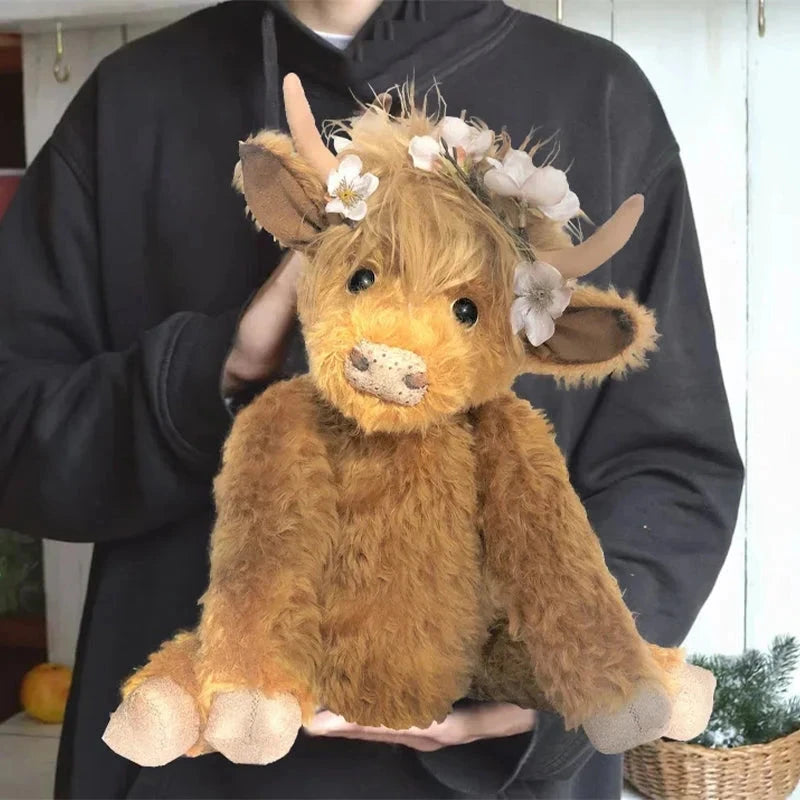 Highland Cow Wearing Flowers 3
