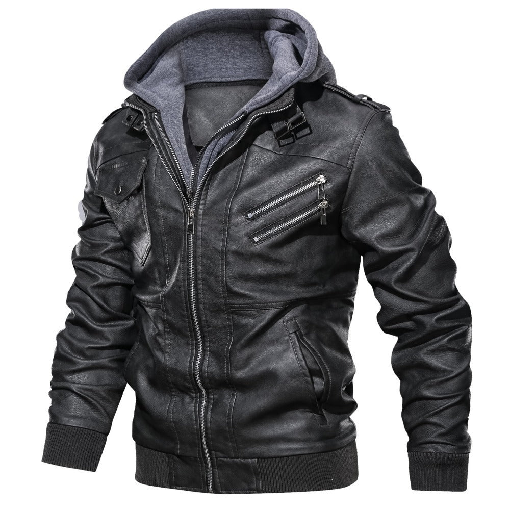Hooded premium biker jacket for men | Casual 1