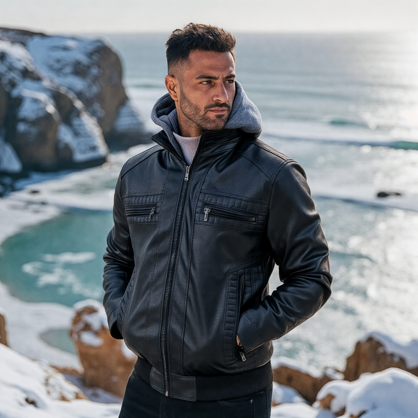 Liam | Bold & Stylish Men's Biker Jacket-3