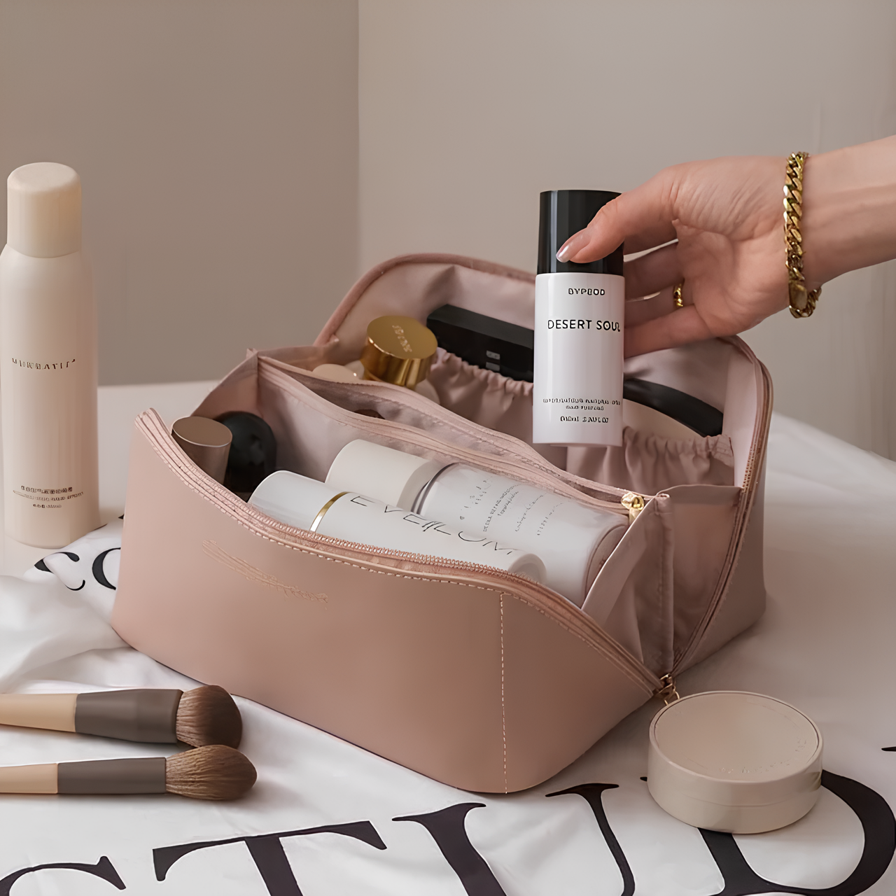 Livia | Chic and Stylish Travel Cosmetic Clutch 4