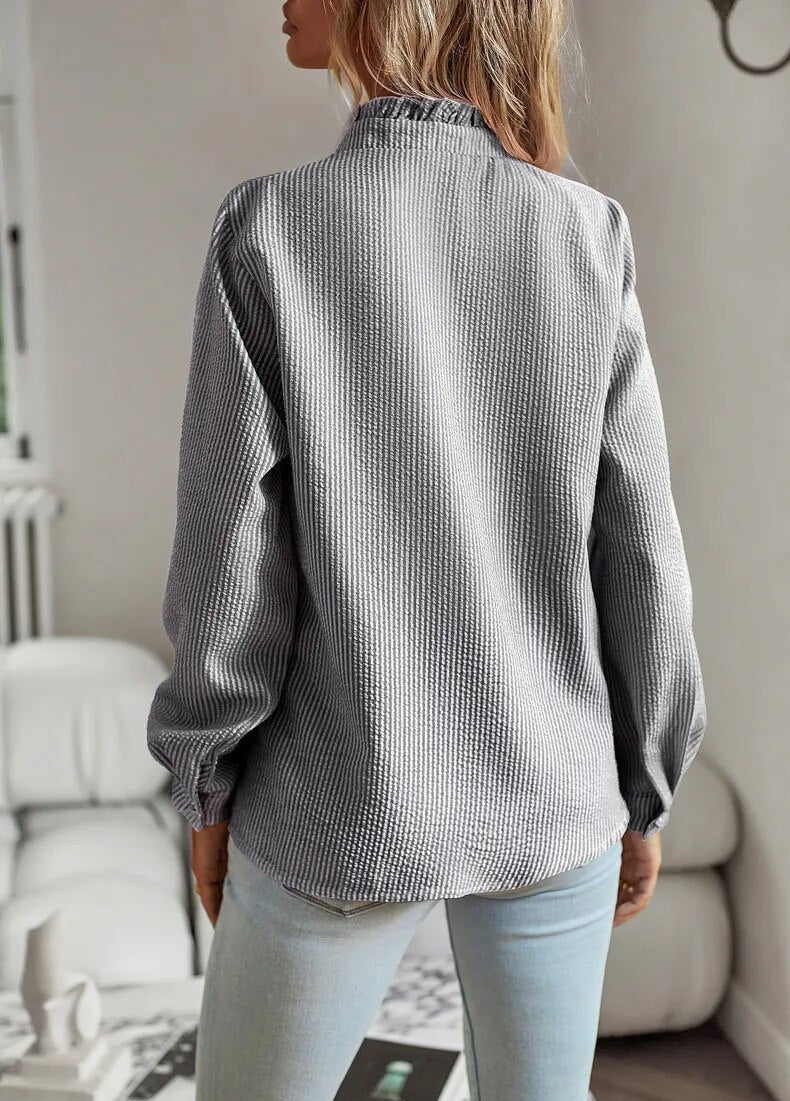  VIOLA | Elegant Long Sleeve Blouse for Women-6
