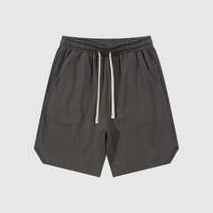  Men's retro twill cotton loose fitting sport shorts-3