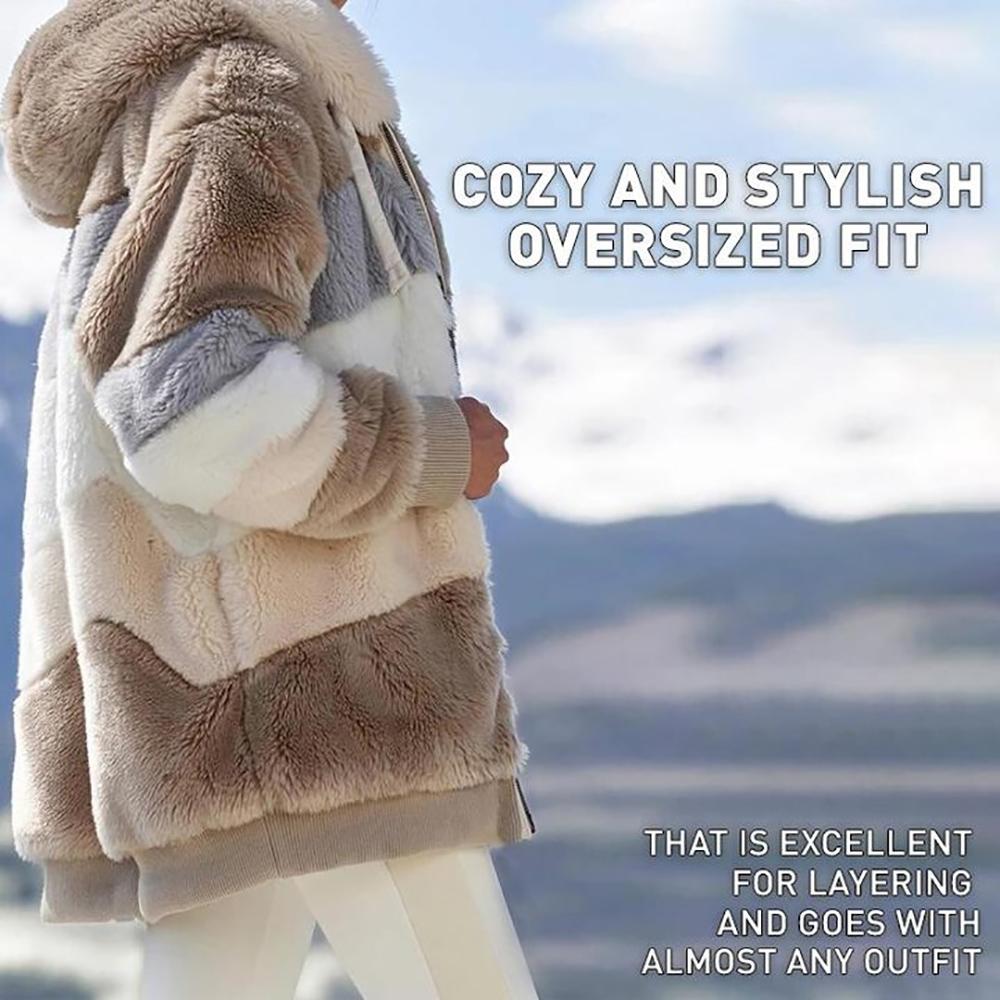 KAREN | Fluffy Warm Oversized Hoodie Coat 2