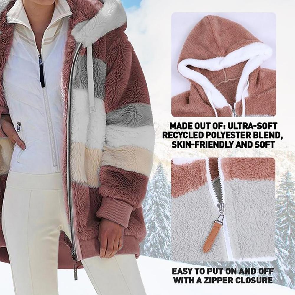 KAREN | Fluffy Warm Oversized Hoodie Coat 4