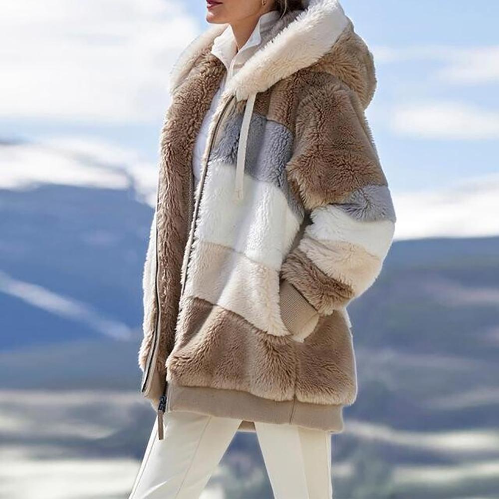 KAREN | Fluffy Warm Oversized Hoodie Coat 6
