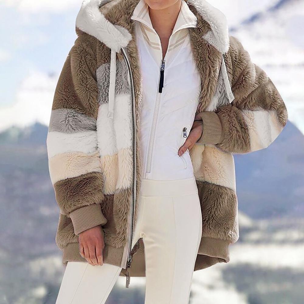 KAREN | Fluffy Warm Oversized Hoodie Coat 8