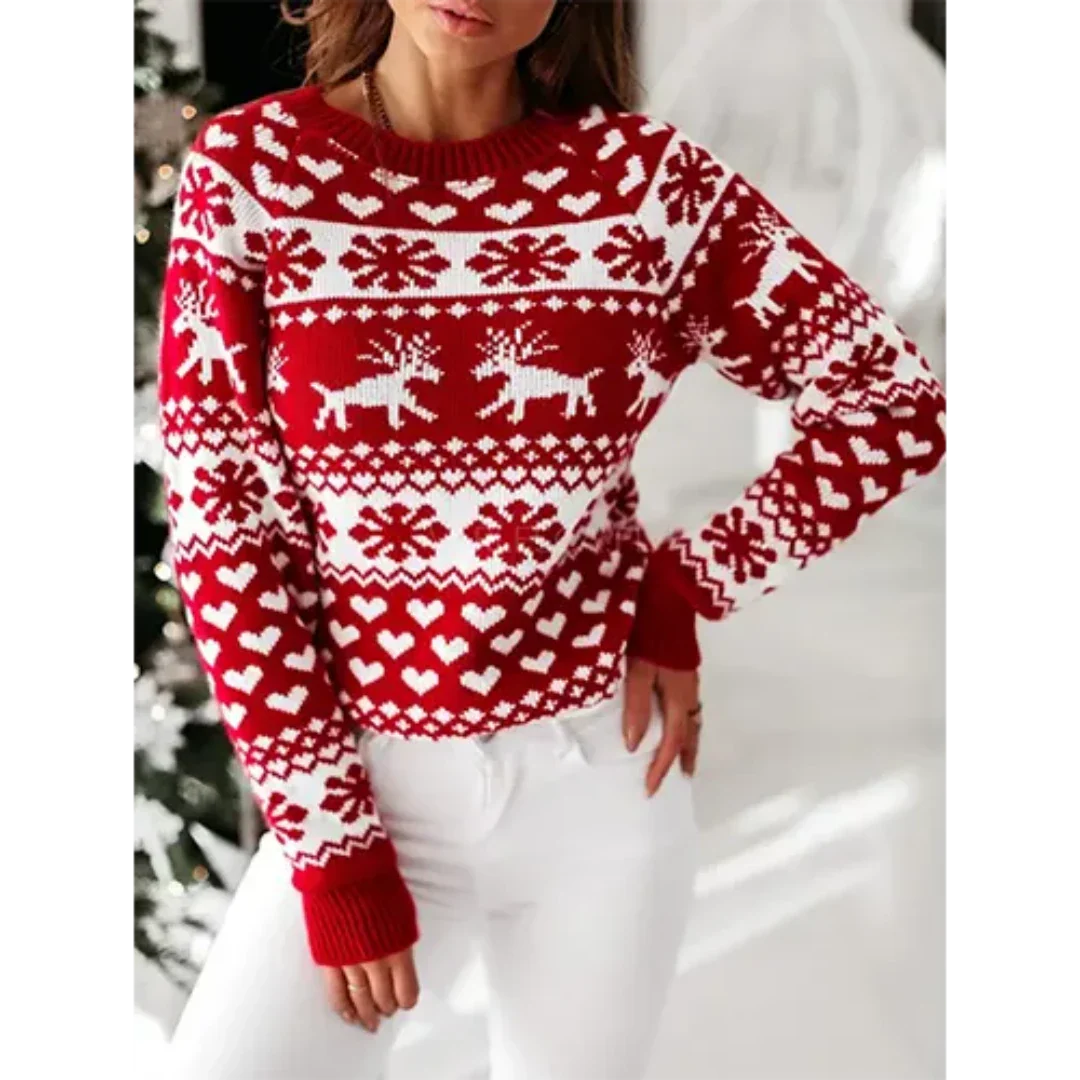 Klauseyin | Reindeer Knit Christmas Sweater for Women | Warm 0