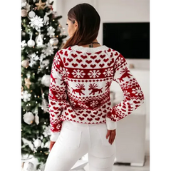 Klauseyin | Reindeer Knit Christmas Sweater for Women | Warm 2