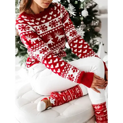 Klauseyin | Reindeer Knit Christmas Sweater for Women | Warm 3