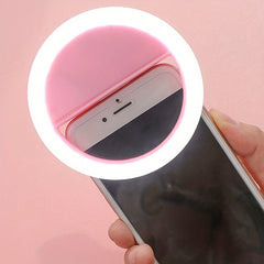 LED selfie ring light with rechargeable battery -perfect circle light for make -up and photography, compatible with telephones and computers 1