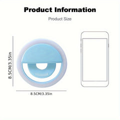 LED selfie ring light with rechargeable battery -perfect circle light for make -up and photography, compatible with telephones and computers 2