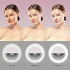 LED selfie ring light with rechargeable battery -perfect circle light for make -up and photography, compatible with telephones and computers 3