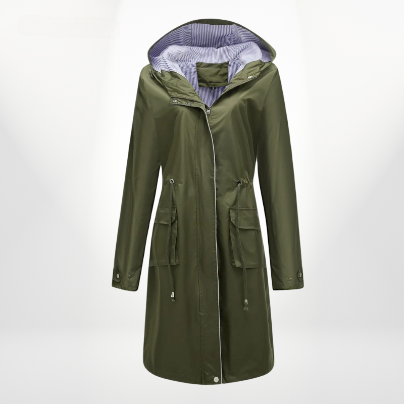 LIZAYA | Elegant Trenchcoat Drawstrings 5