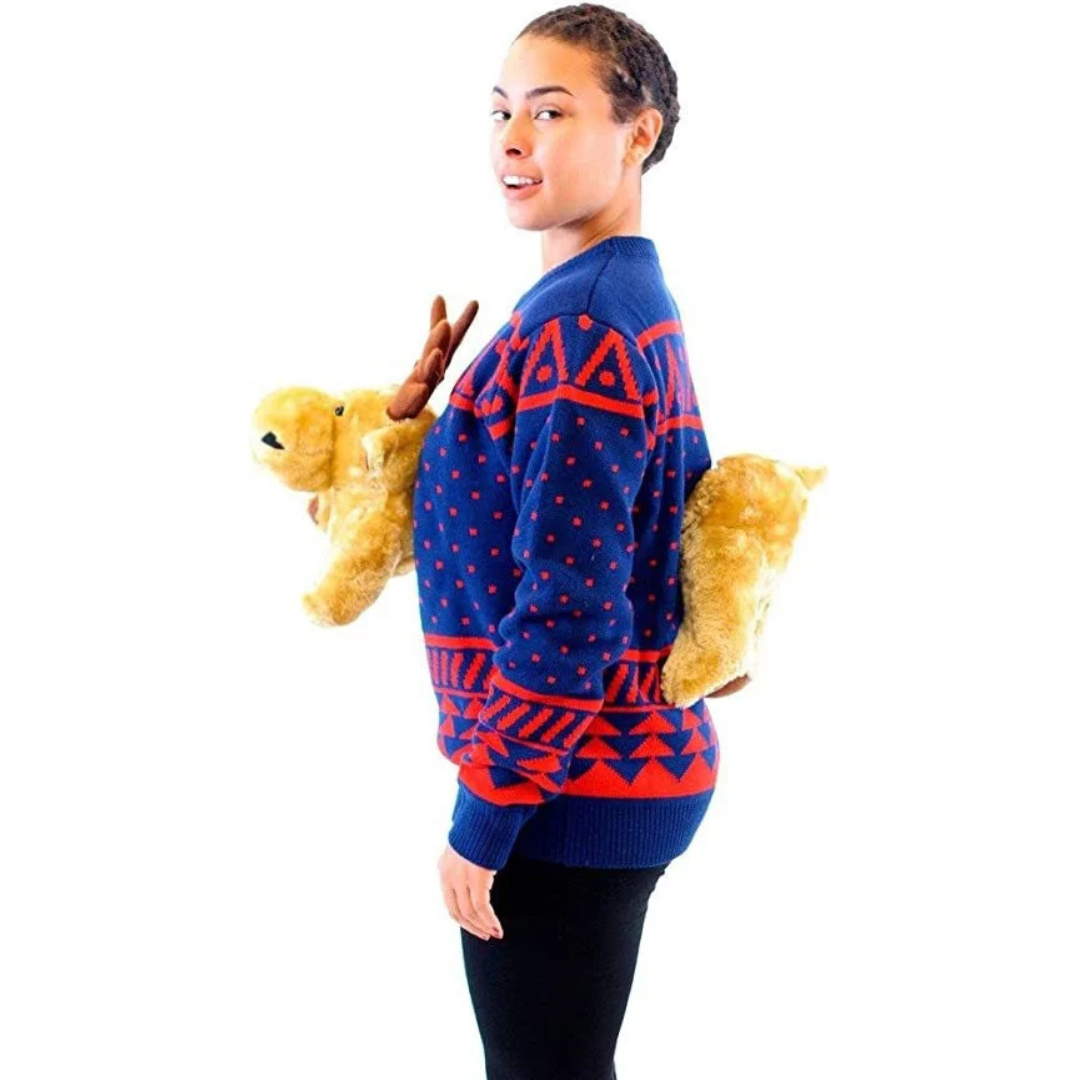 Leenatim | Animal Knit Christmas Sweater Unisex | Warm 4