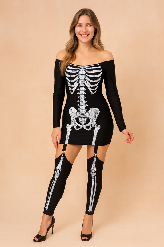 Lena | Skeleton Party Costume 0