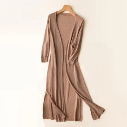 Lightweight long cardigan for women | Open front 1