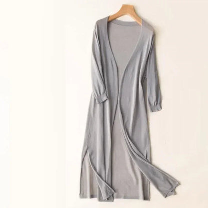 Lightweight long cardigan for women | Open front 5
