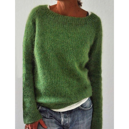 Long-sleeved knitted sweater for women | Warm 0