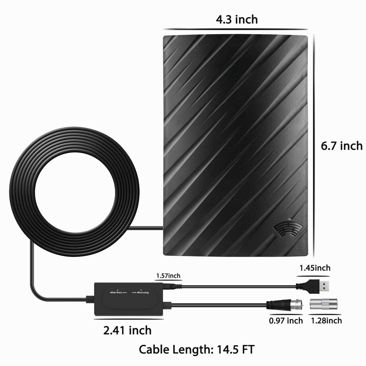 Long Range Indoor HDTV 4K Digital Antenna 600 Miles 8