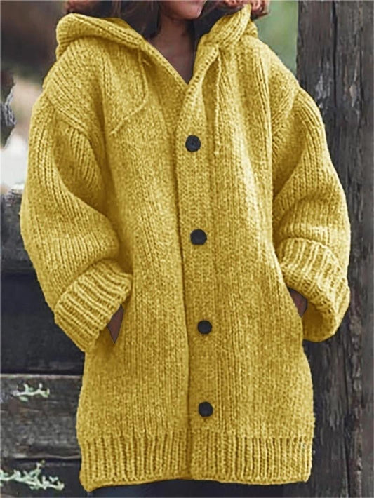 Long women's cardigan with hood | Warm 0