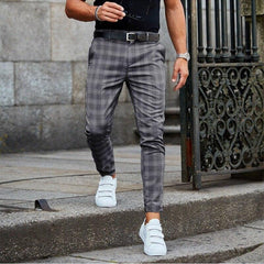 Sascha | Stylish checkered chino pants for men-4