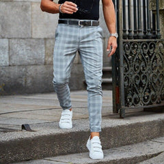 Sascha | Stylish checkered chino pants for men-3